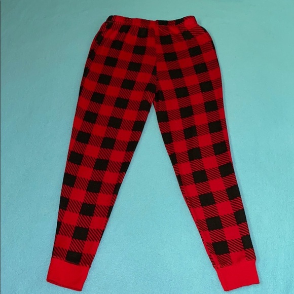 JACKLYN APPAREL jogger style red black checkered pajama pants soft cozy size XS - Picture 2 of 7